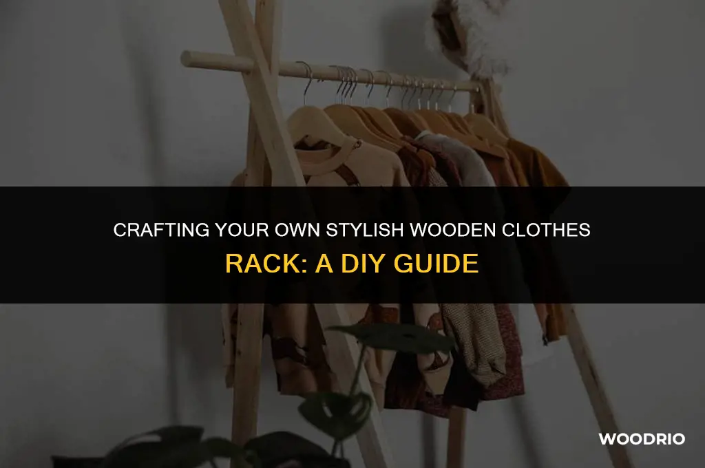 do-it-yourself commercial style clothes rack made out of wood