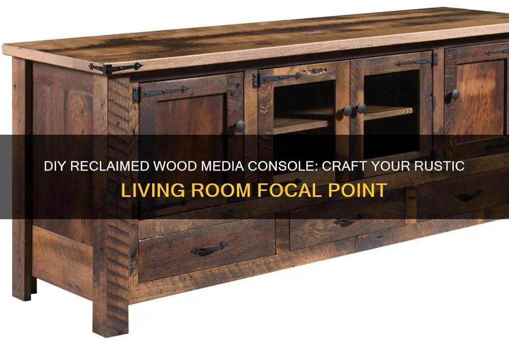 do it yourself long reclaimed wood media console