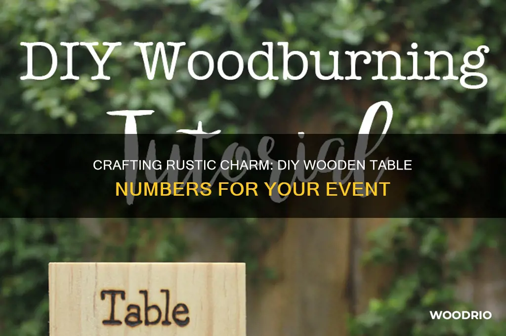 do it yourself wooden table numbers