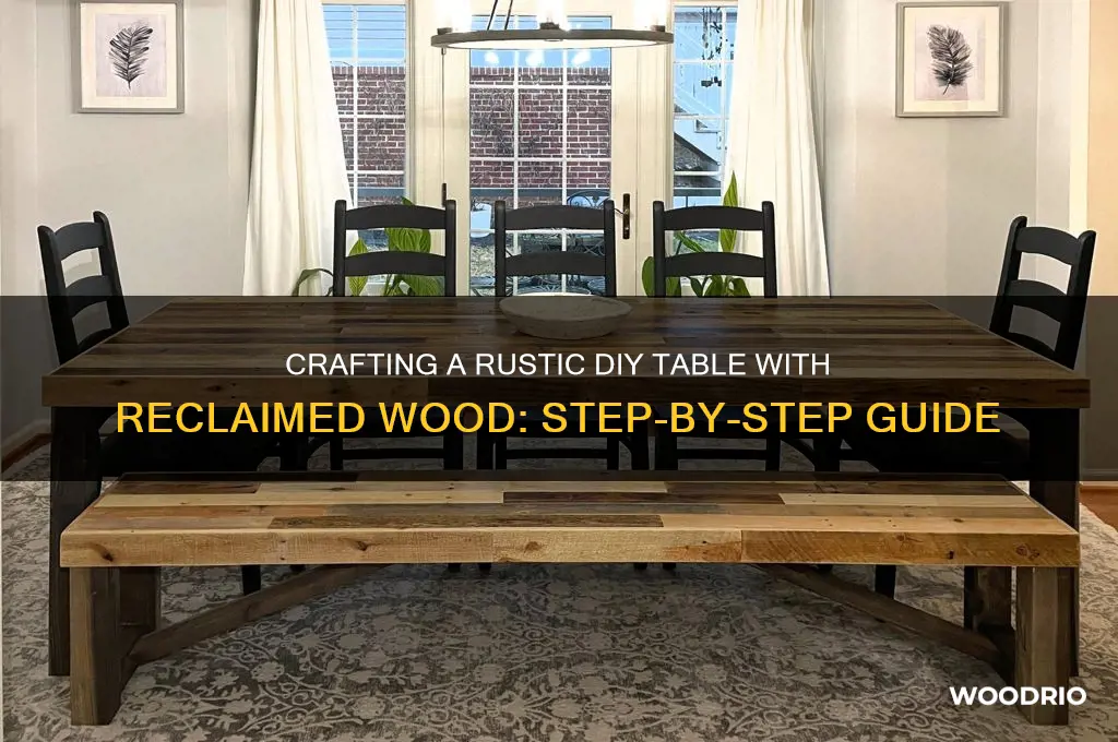 do ityourself table with reclaimed wood