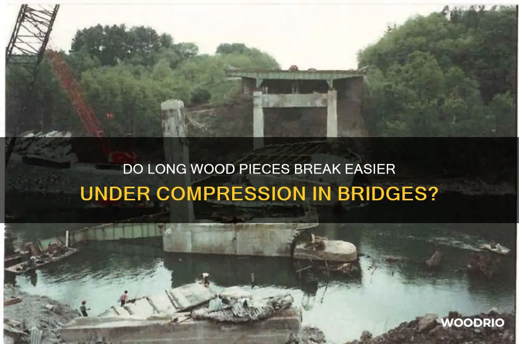 do long pieces of wood break easier under compression bridge