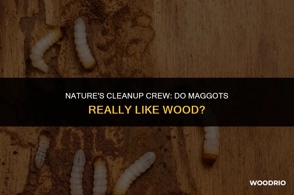 do maggots like wood