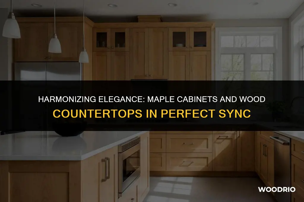 do maple cabinets look good with wood countertops