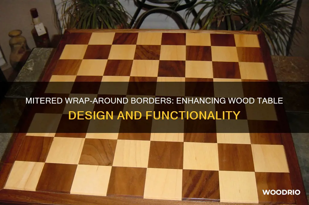do mitered wrap around border wood table work