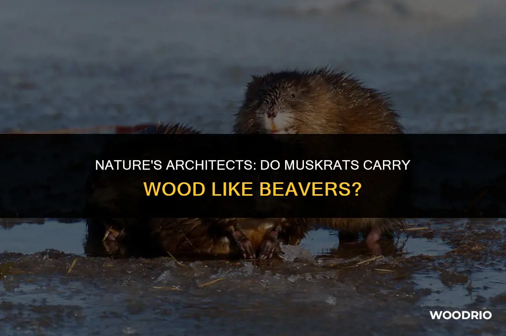 do muskrats carry wood like beavers