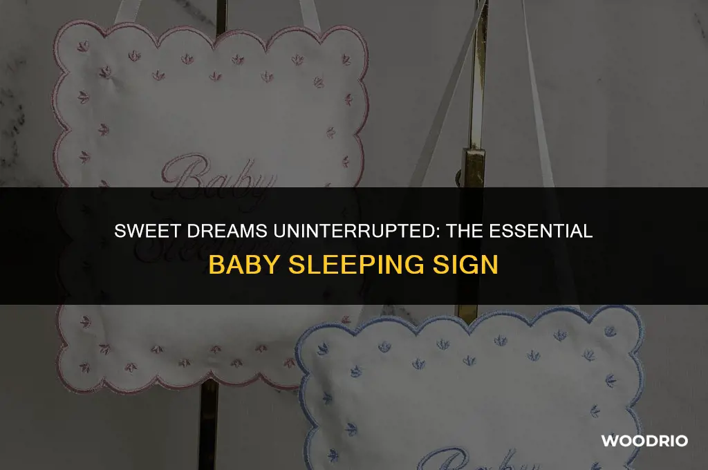 do not disturb baby sleeping wooden door sign