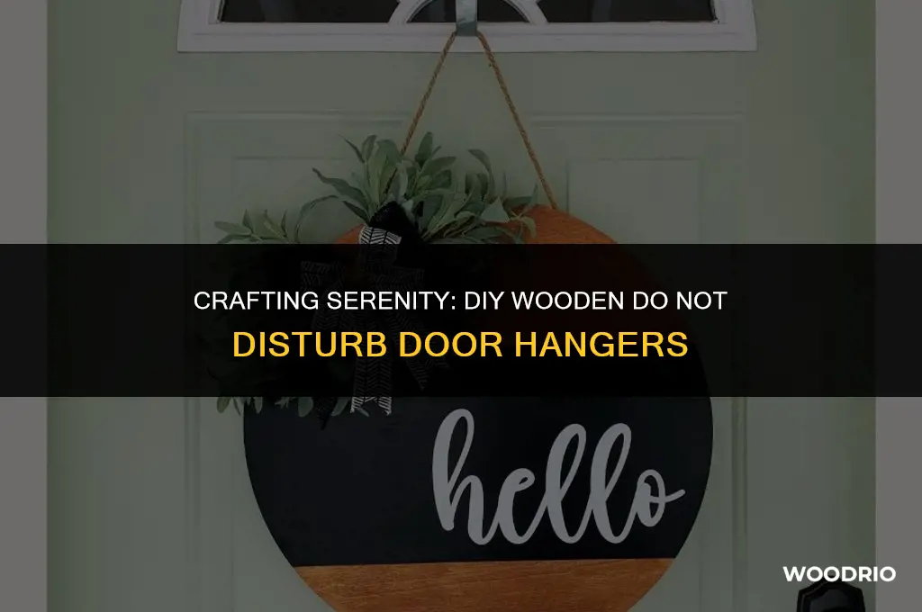 do not disturb door hanger wood