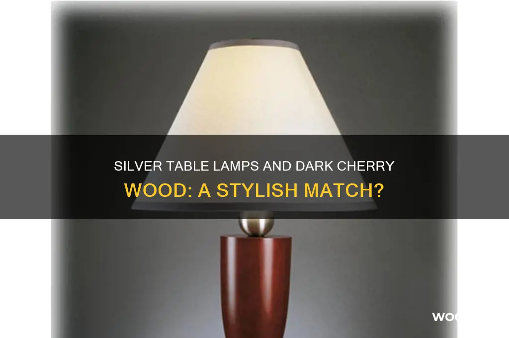 do silver table lamps go with dark cherry wood