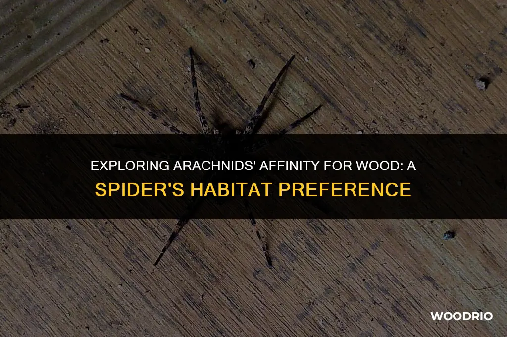 do spiders like wood