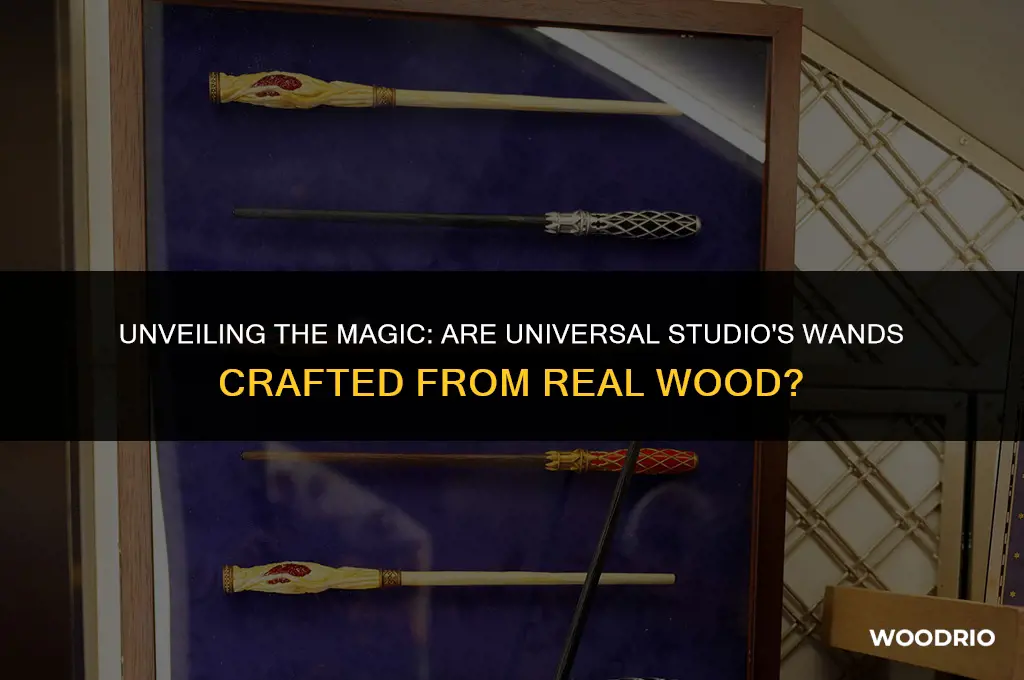 do the wands at universal studio made of real wood