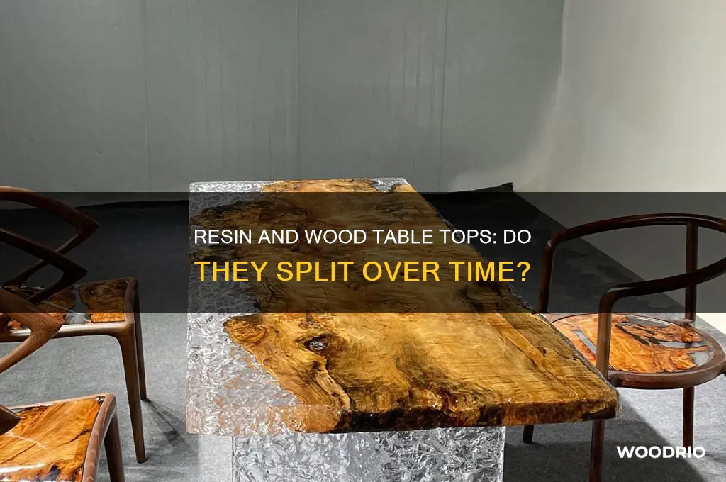 do those resin and wood table tops split