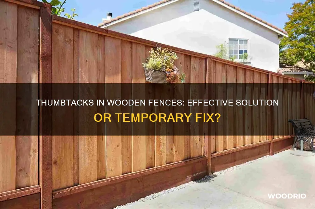 do thumbtackswork in a wooden fence