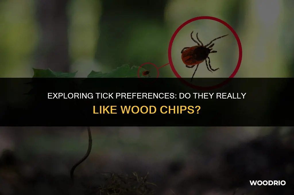 do ticks like wood chips