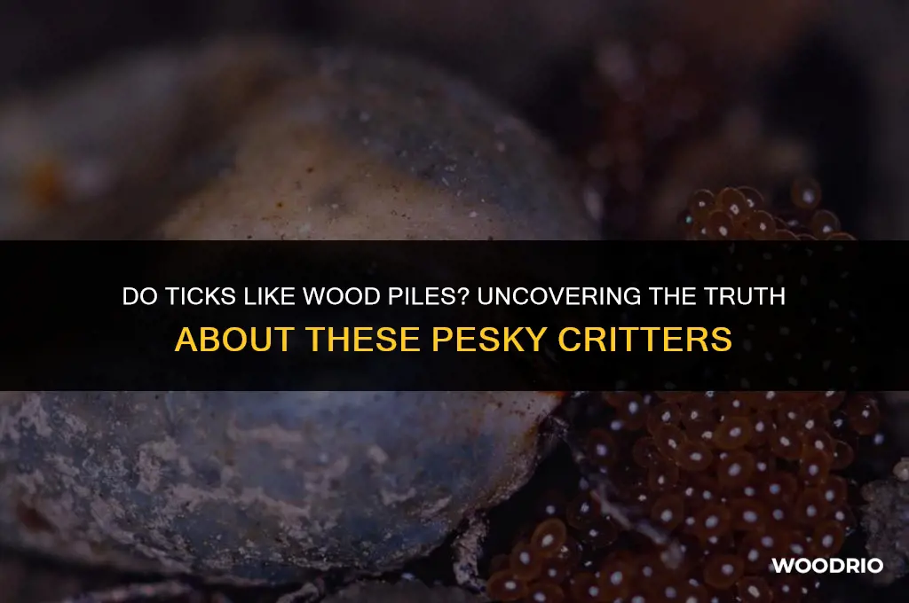 do ticks like wood piles