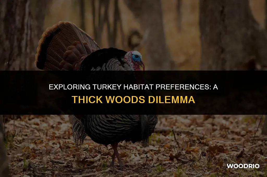 do turkeys like thick woods