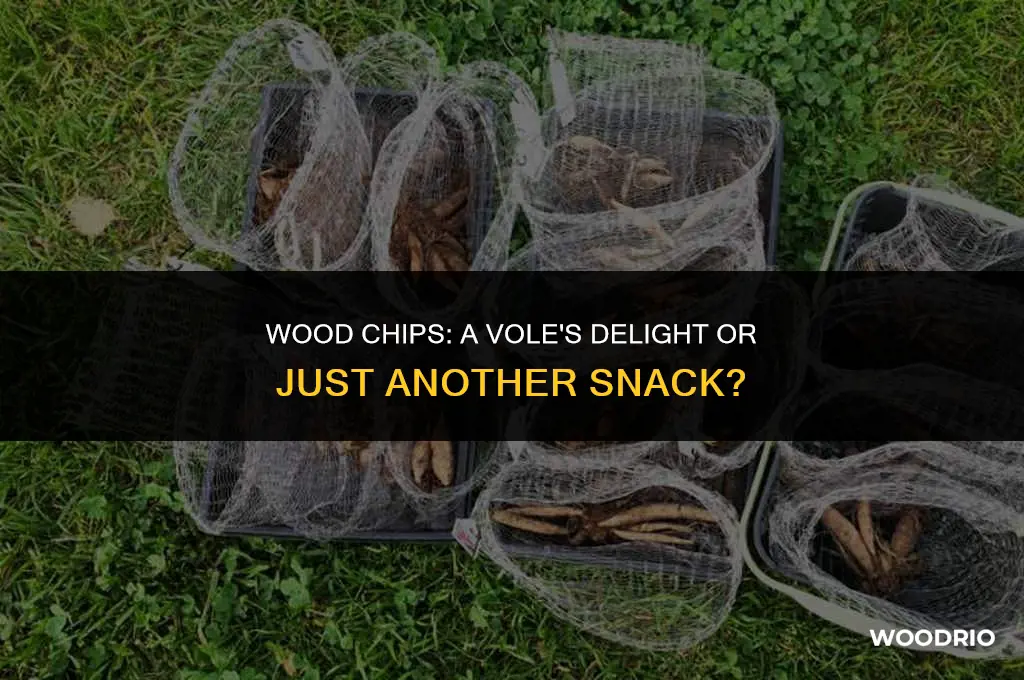 do voles like wood chips