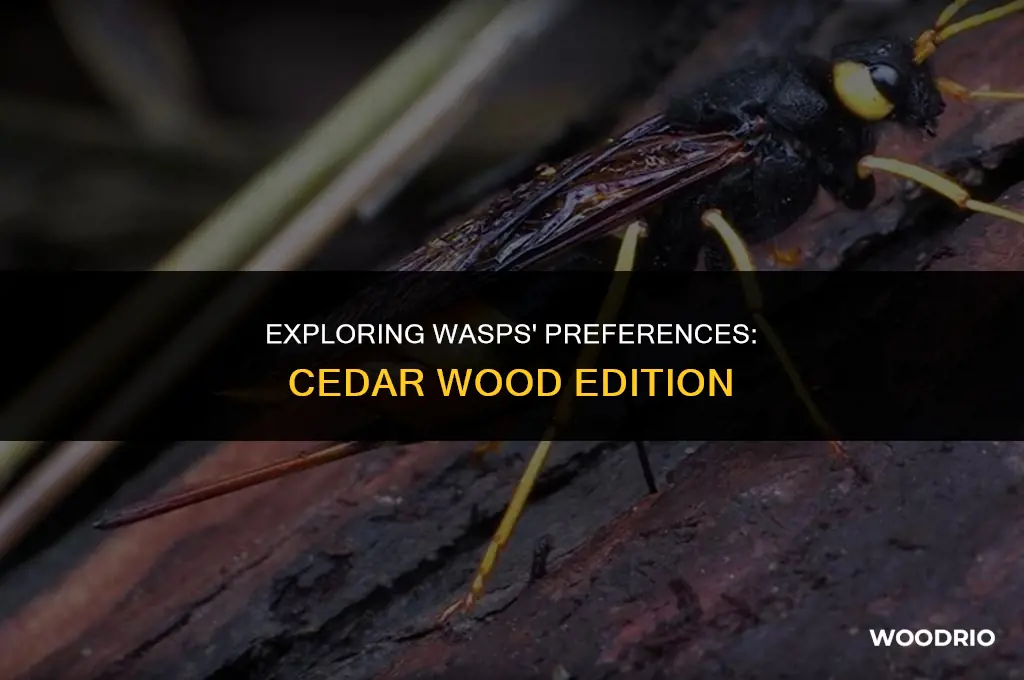 do wasps like cedar wood
