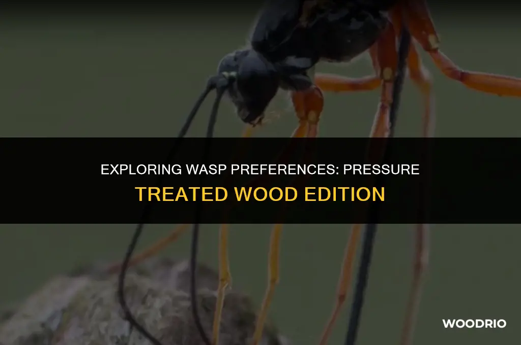 do wasps like pressure treated wood
