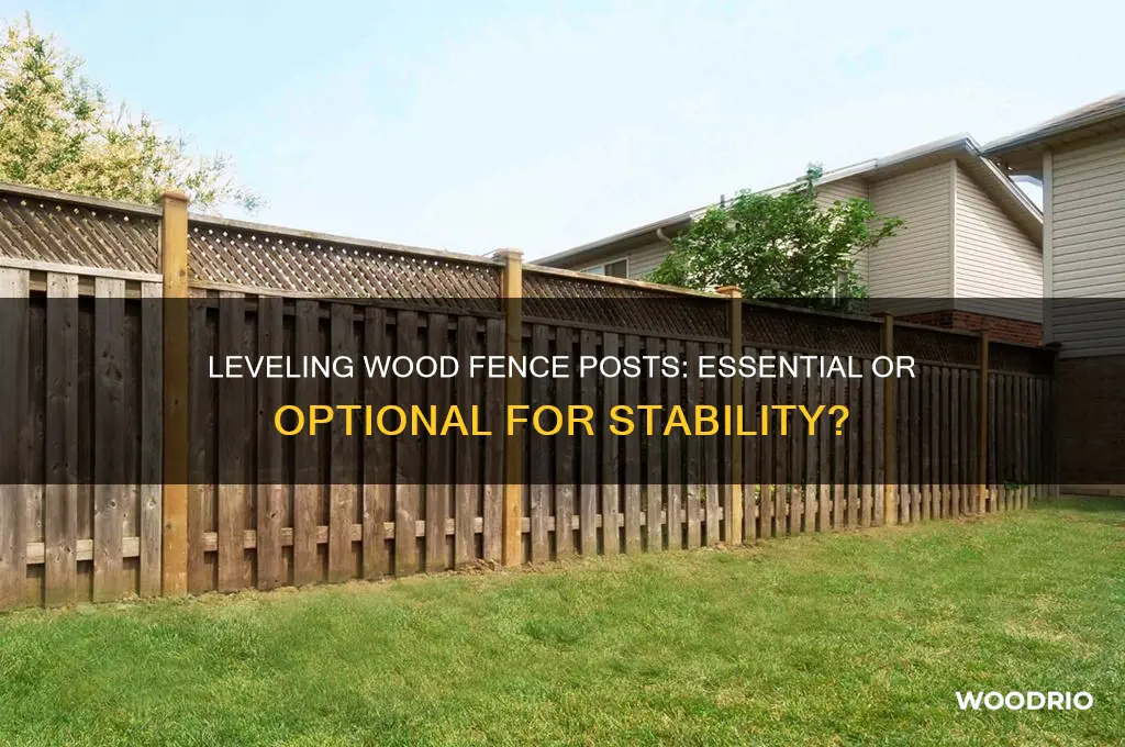 do wood fence posts have to be level