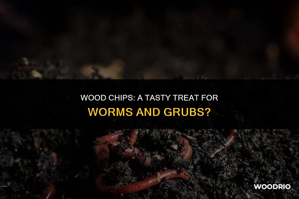 do worms and grubs like wood chips