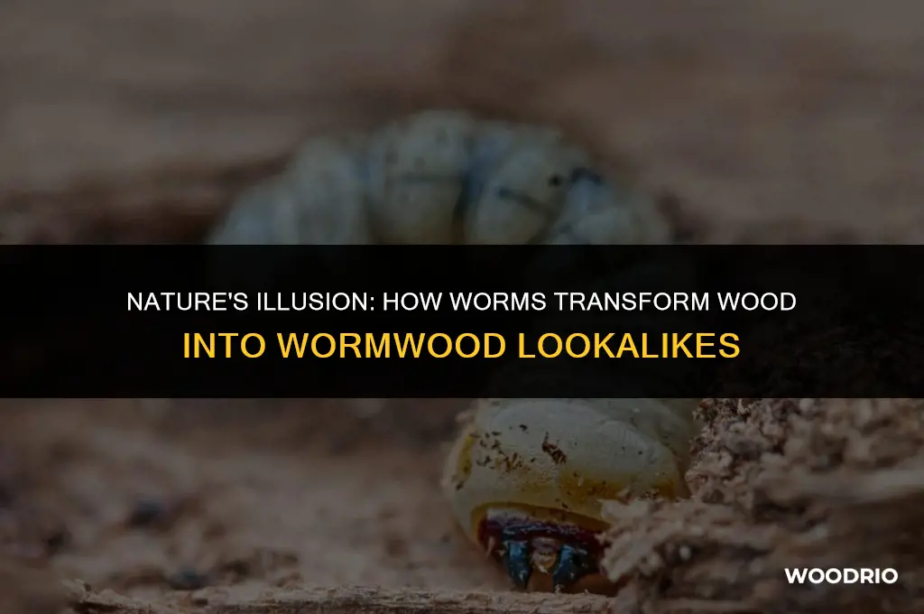 do worms make the wood look like wormwood