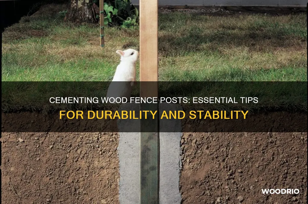 do you cement wood fence posts