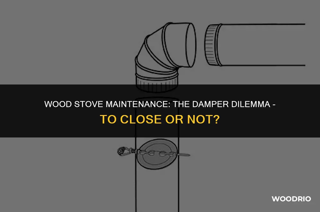 do you close the damper on a wood stove