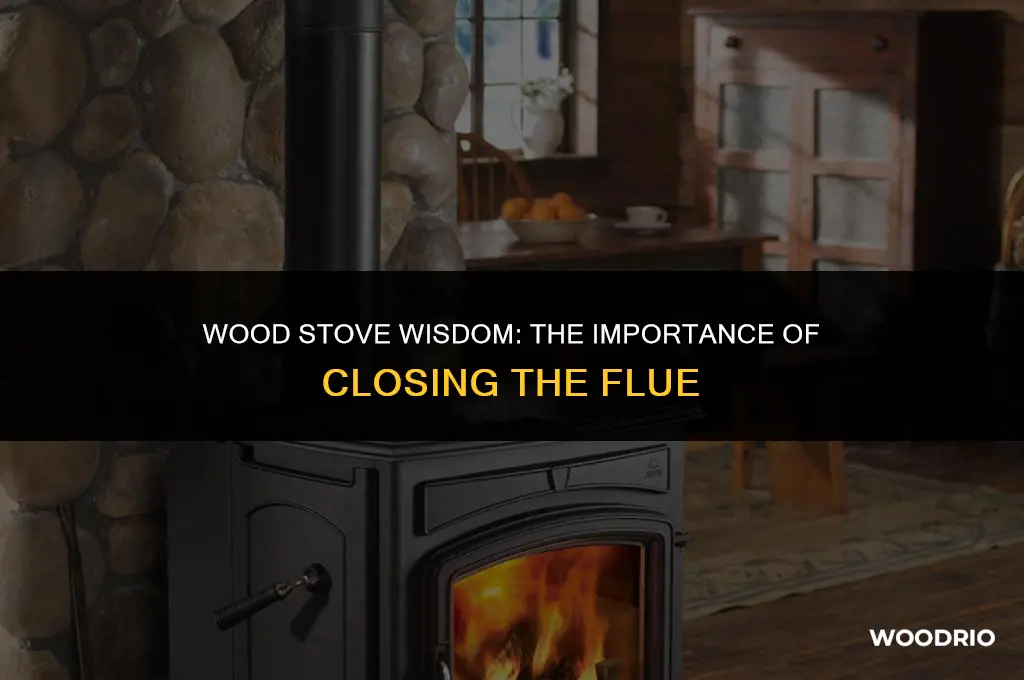 do you close the flue on a wood stove