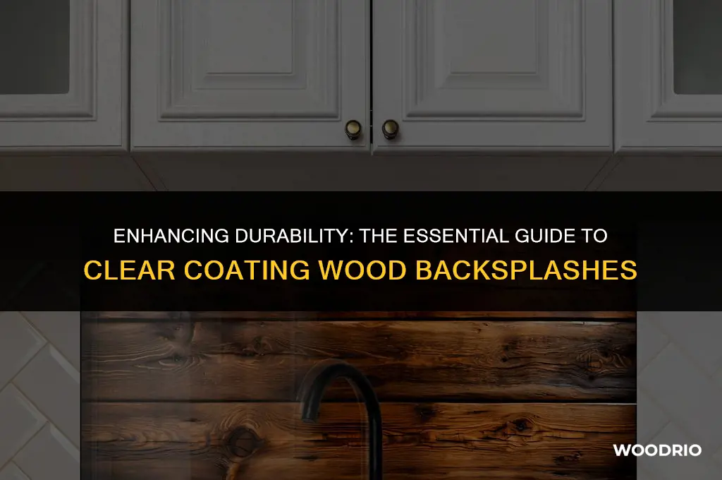 do you have to clear coat wood backsplash
