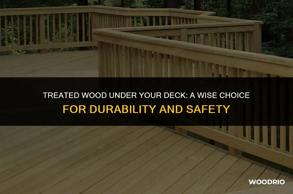 do you ise treated wood under a deck