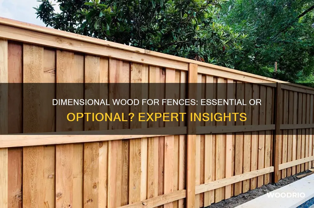 do you need dimensional wood for a fence