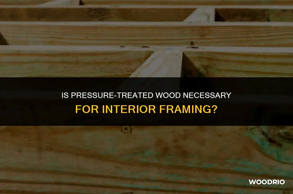do you need pressure treated wood for interior framing