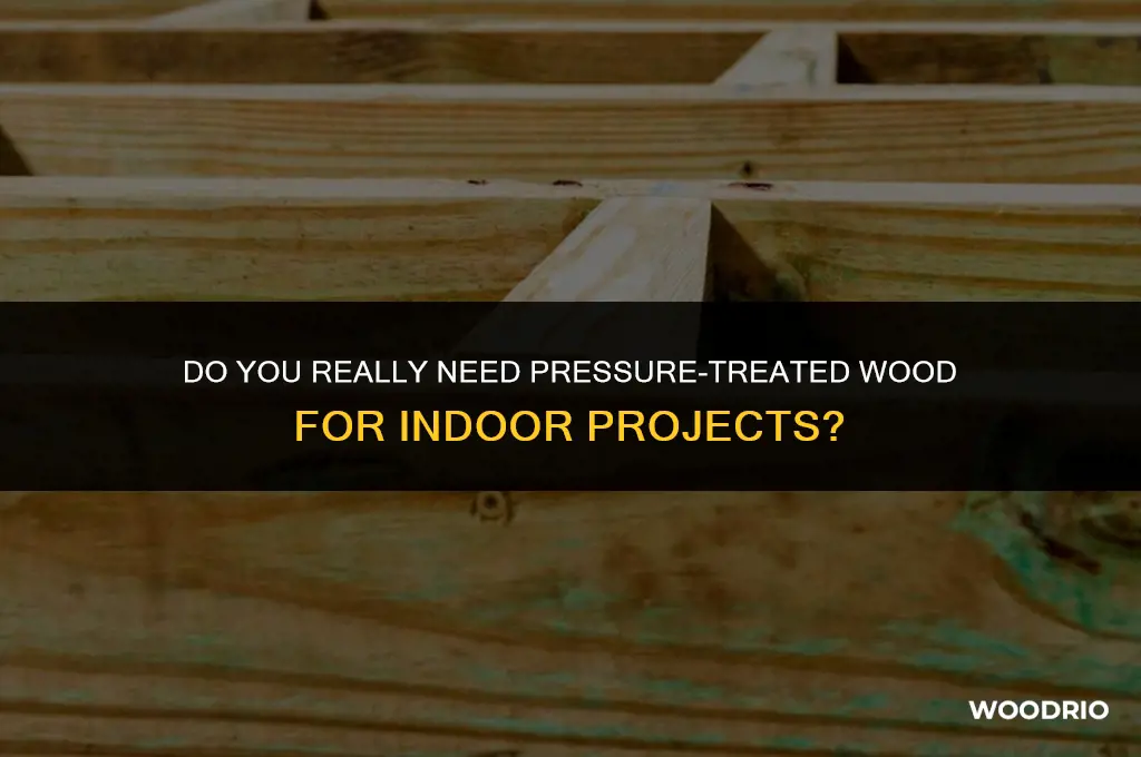 do you need prussure treated wood for inside