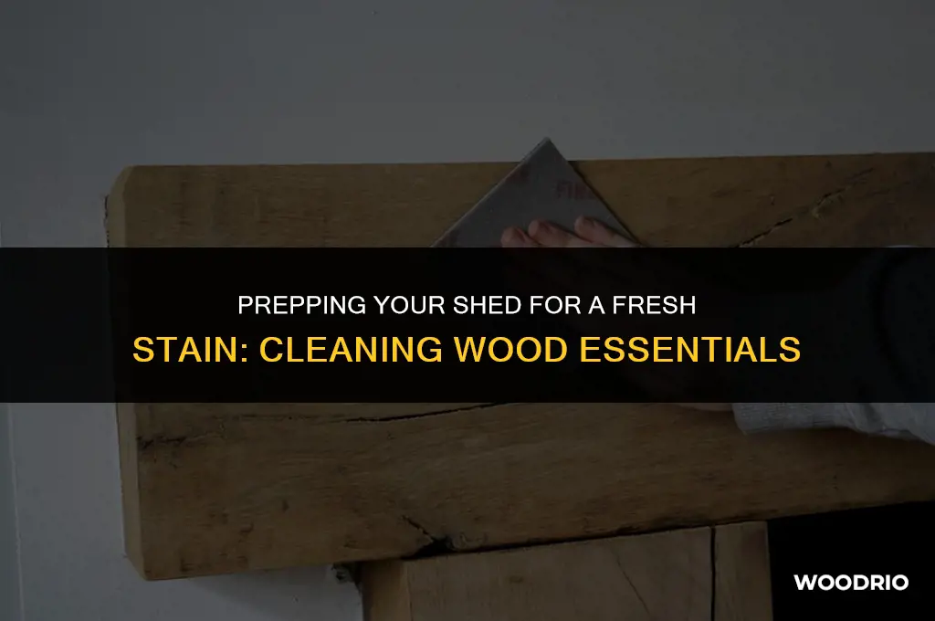 do you need to clean wood before restaining shed