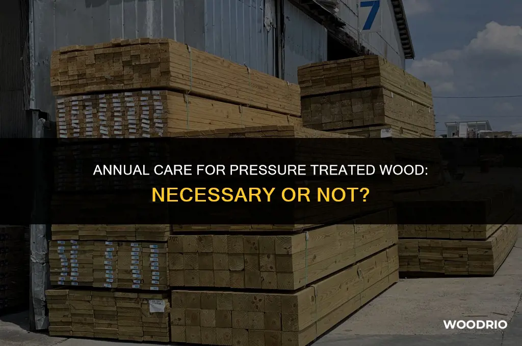 do you need to treat pressure treated wood each year
