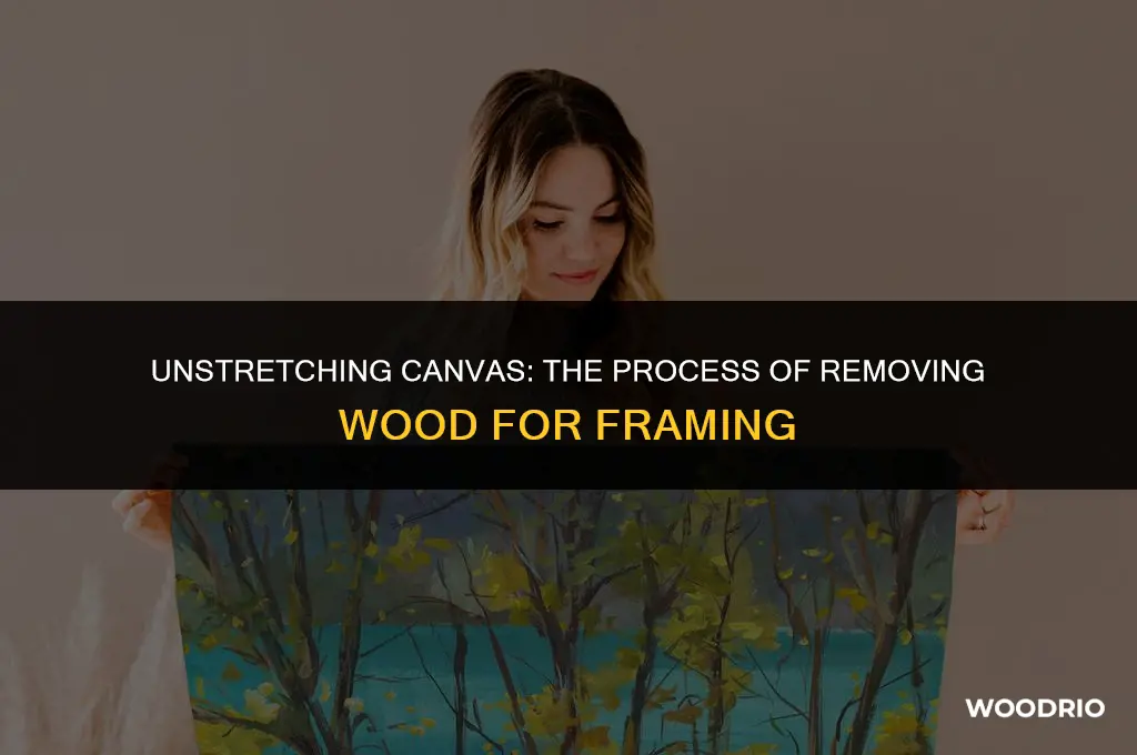 do you remove wood from canvas to frsme it
