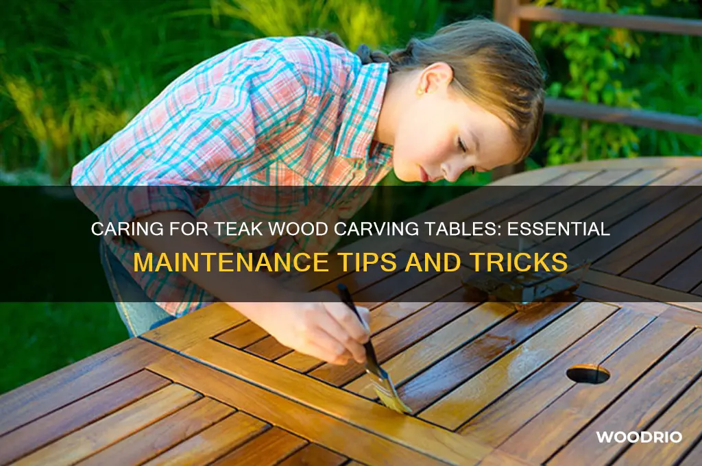 do you treat a teak wood carving table