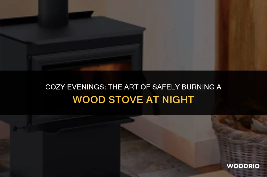 do you vurn a wood stove at night