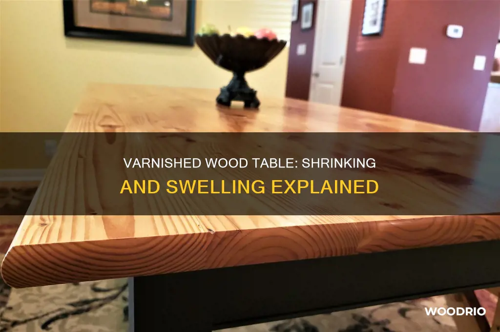 does a varnished wood table shrink swell