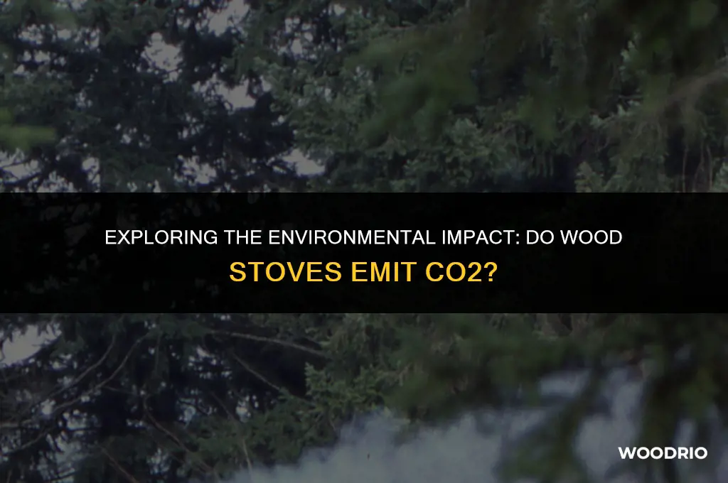 does a wood stove give off co2