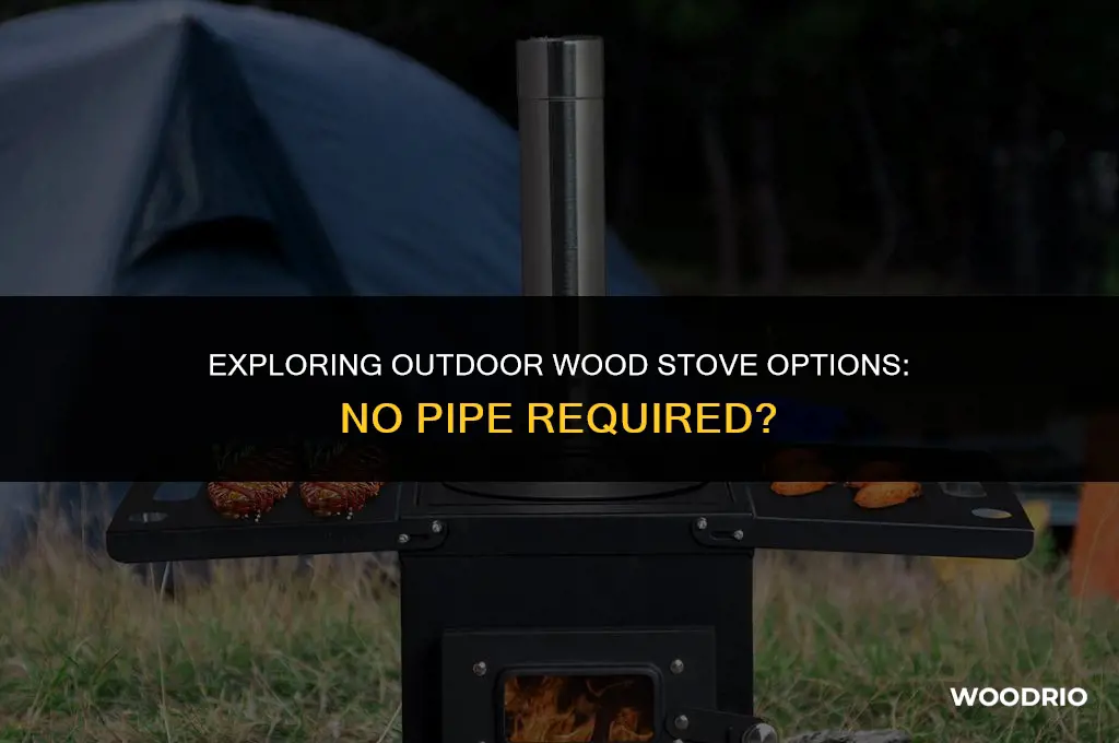 does a wood stove work outside no pipe