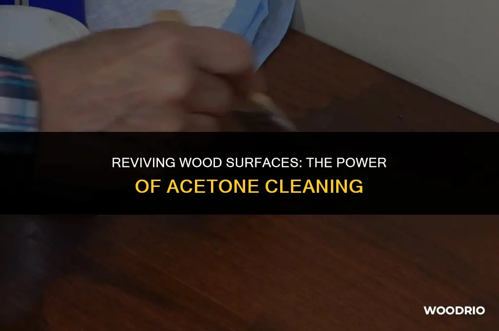 does acetone clean wood