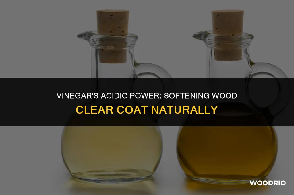 does acid in vinegar soften wood clear coat