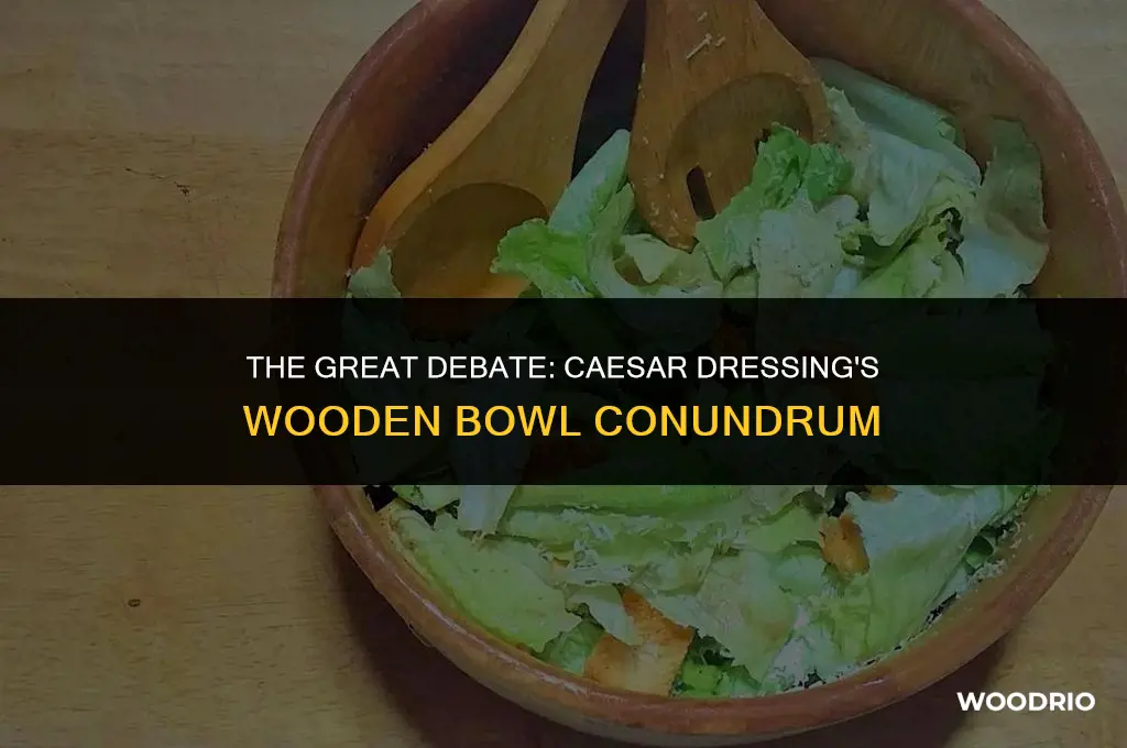 does caesar dressing need to be made in wooden bowl