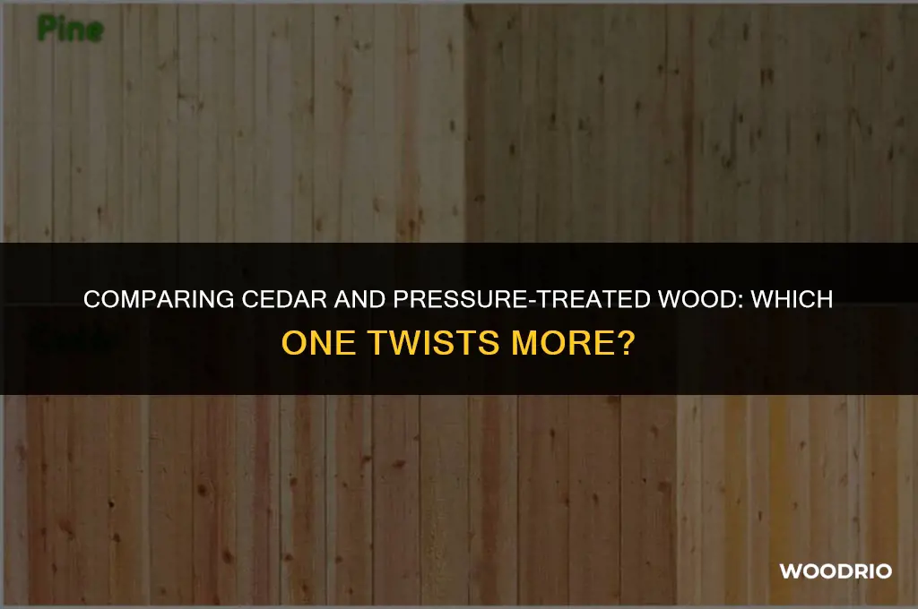 does cedar posts twist like pressure treated wood
