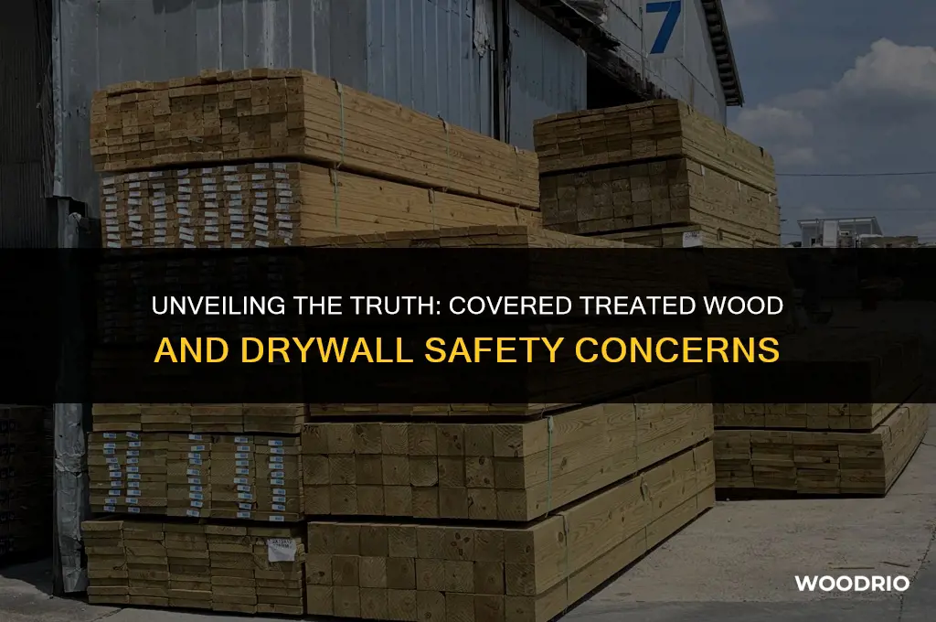 does covered treated wood with drywall pose a hazard