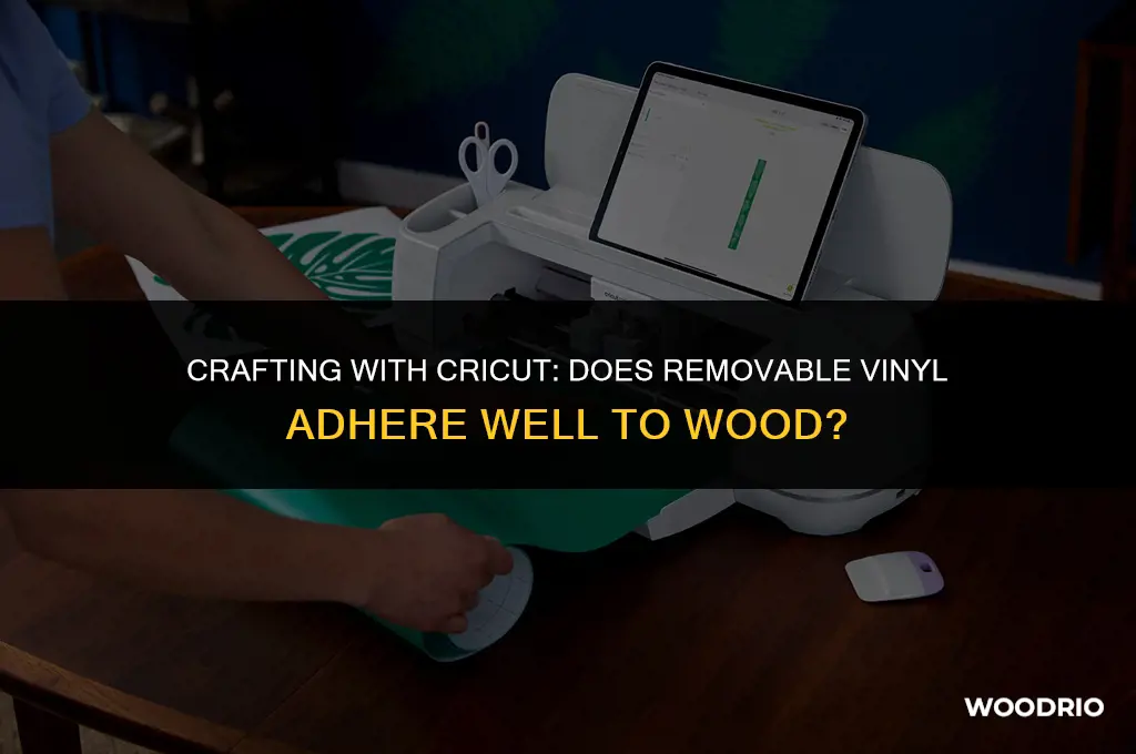 does cricut removable vinyl stick to wood