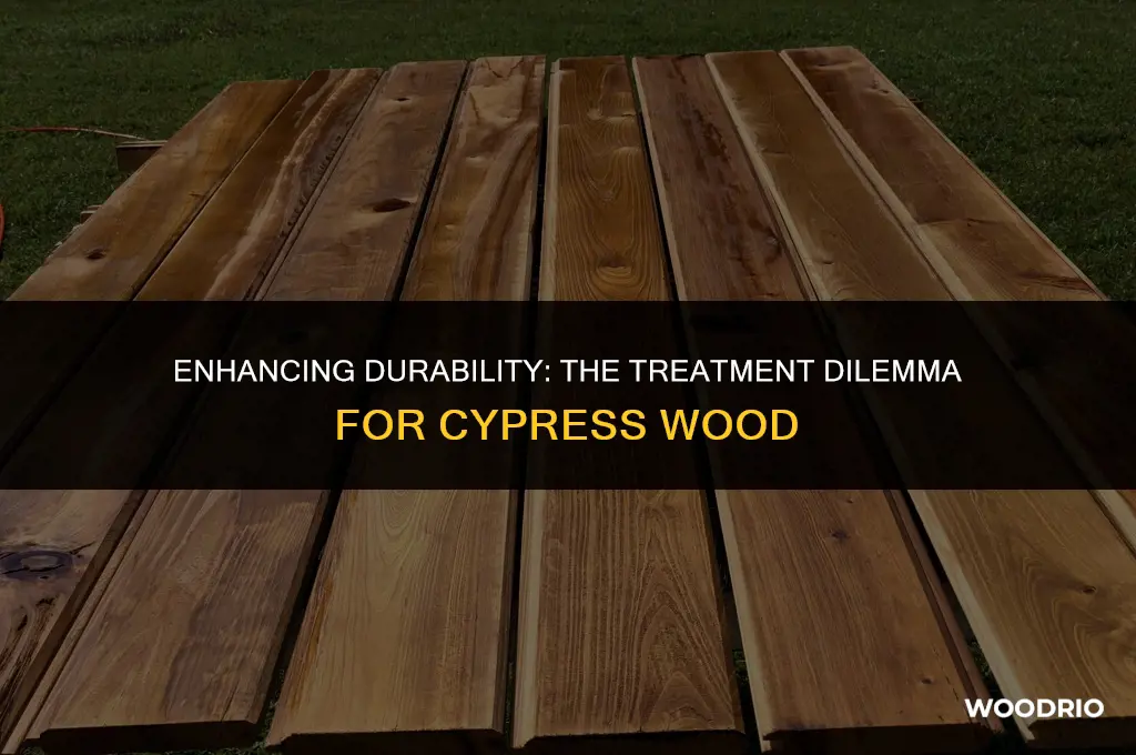 does cypress wood need to be treated