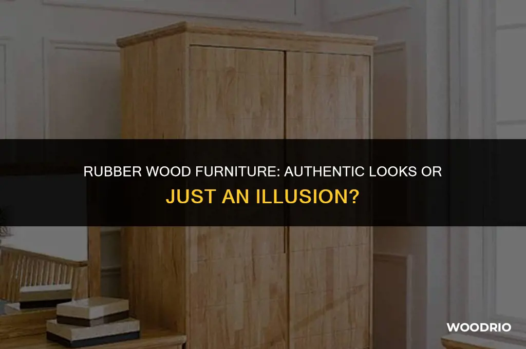 does furniture made with rubber wood look like real wood