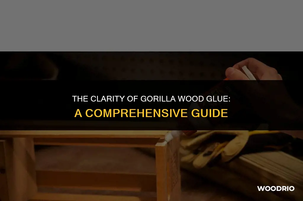does gorilla wood glue dry clear